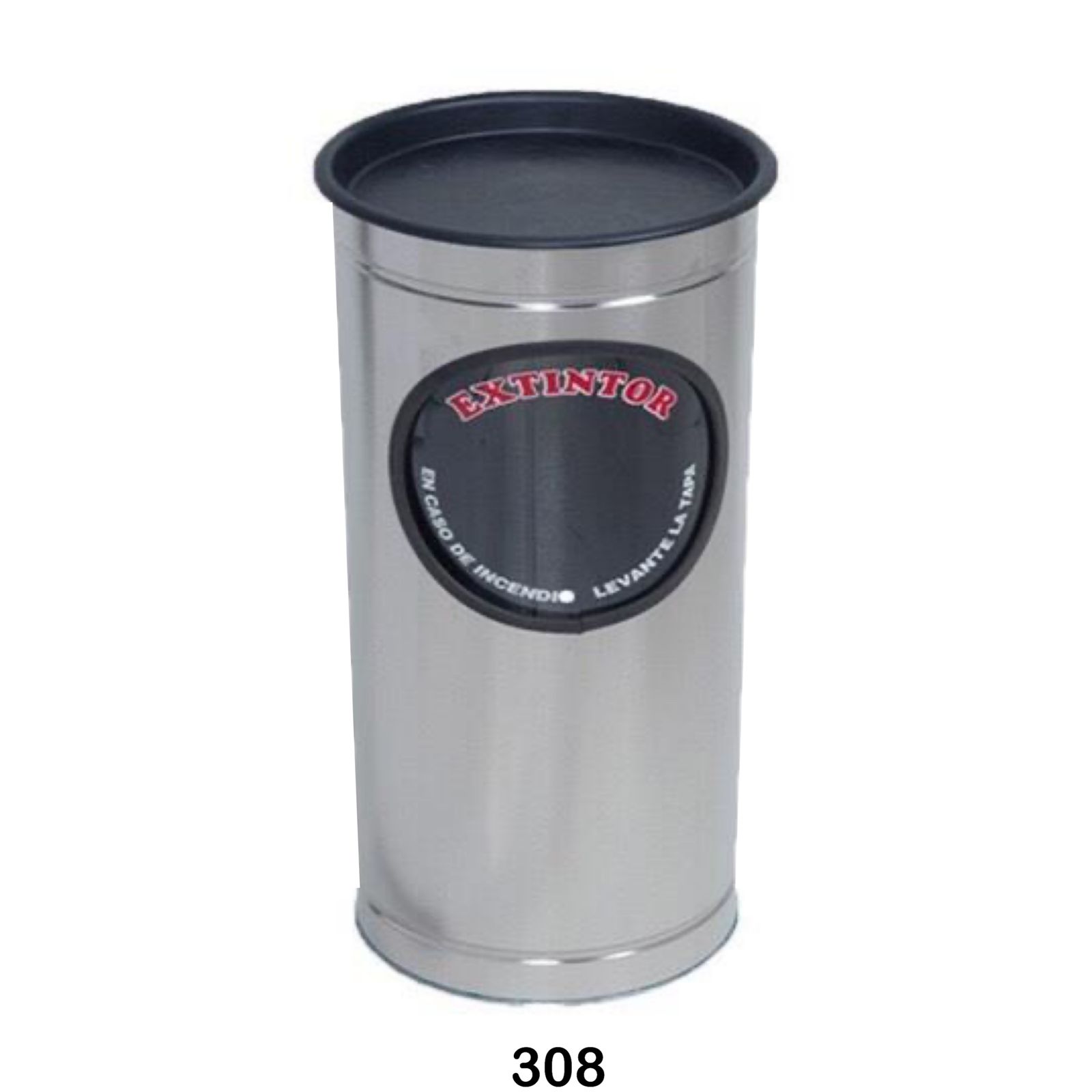 Extintor PQS tipo ABC sobre fondo blanco