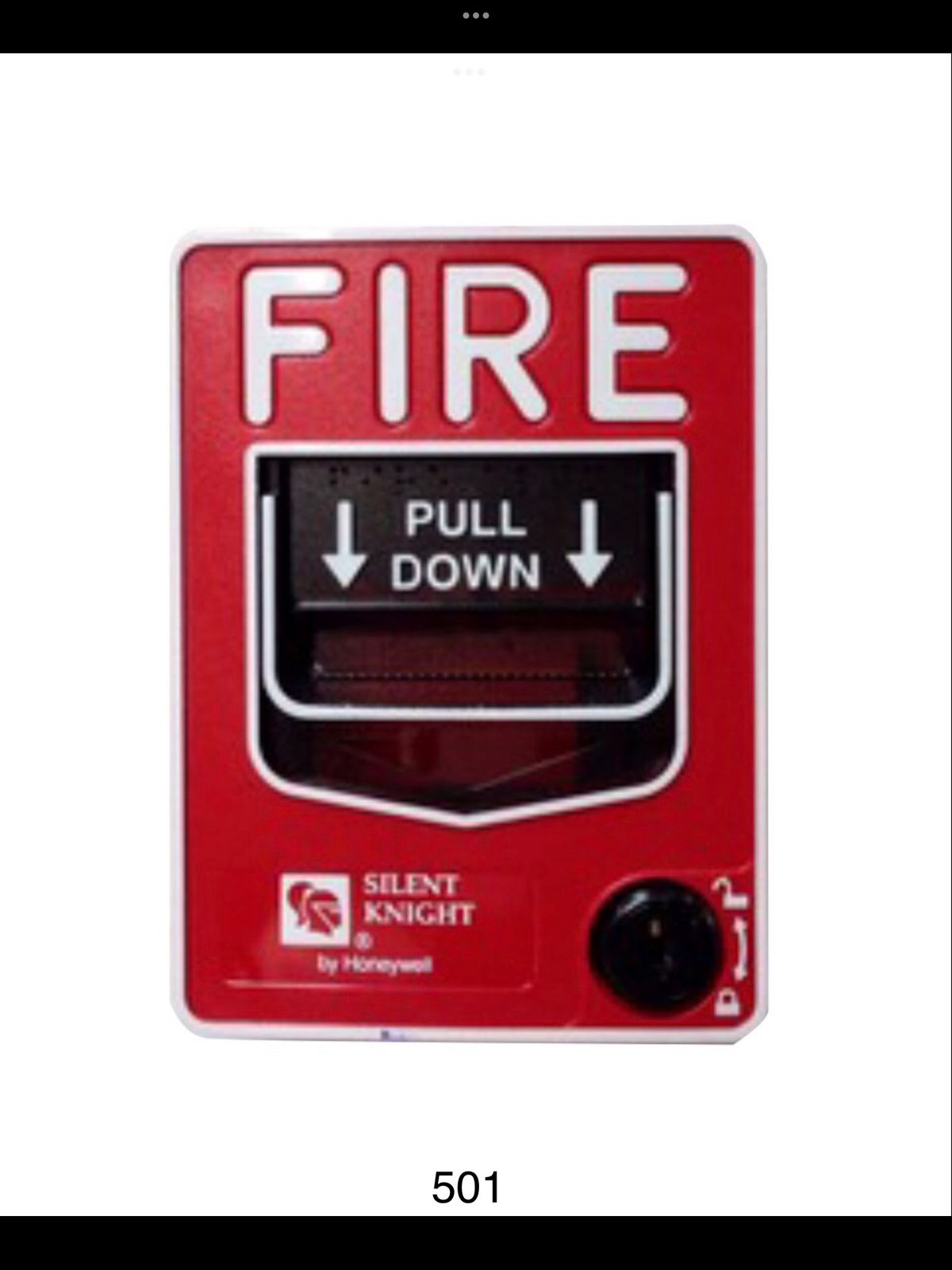 Estación manual de alarma contra incendios roja tipo 'pull down'